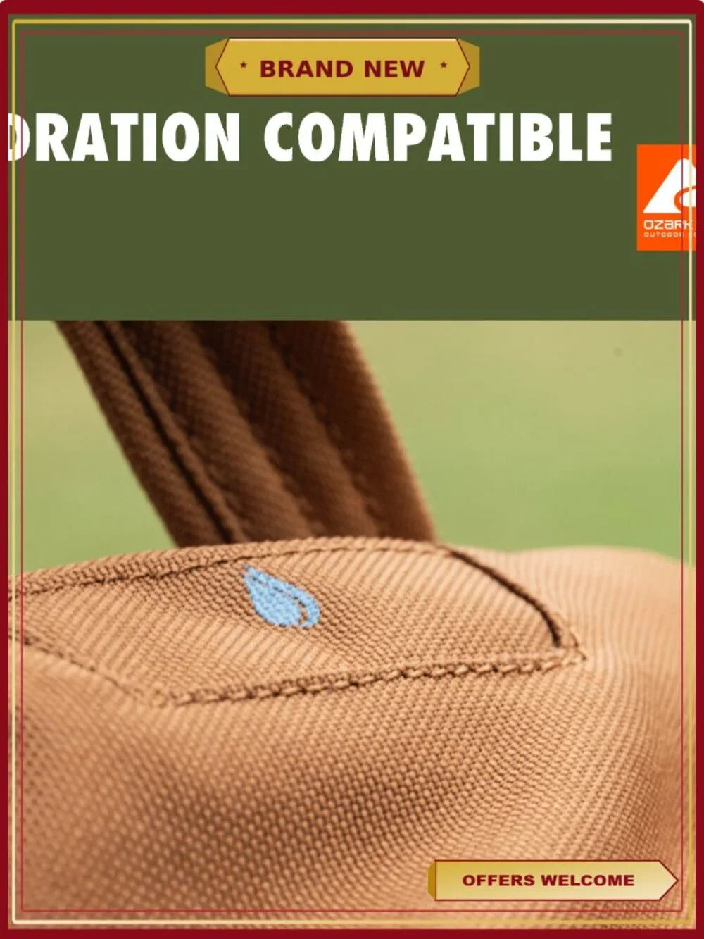 Ozark Trail 25L Hydration Compatible Hiking Backpack, Brown